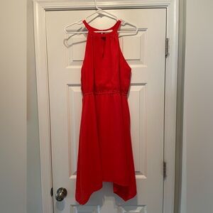 Loft Orange Midi Dress